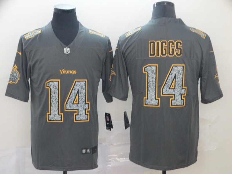 Men's Minnesota Vikings Stefon Diggs #14 Gray Jersey